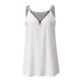 thumbnail image 5 of Summer Saving Wycnly Womens Tank Tops Casual Loose Fit Going out Zipper Metal Strap Vest Shirts Summer Trendy Solid V-Neck Sleeveless Shirts Blouse White XL, 5 of 6