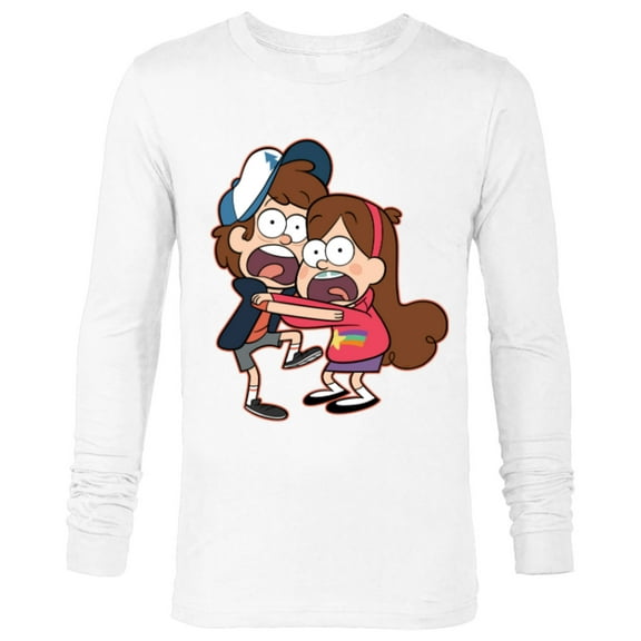 Disney Gravity Falls Dipper and Mabel Pines - Long Sleeve T-Shirt for Men - Customized-White