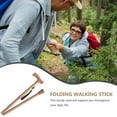 thumbnail image 2 of Raindrops 1Pcs Adjustable Walking Cane Golden Foldable Stick for Seniors Non-slip Ergonomic Grip Lightweight 78-88cm, 2 of 8