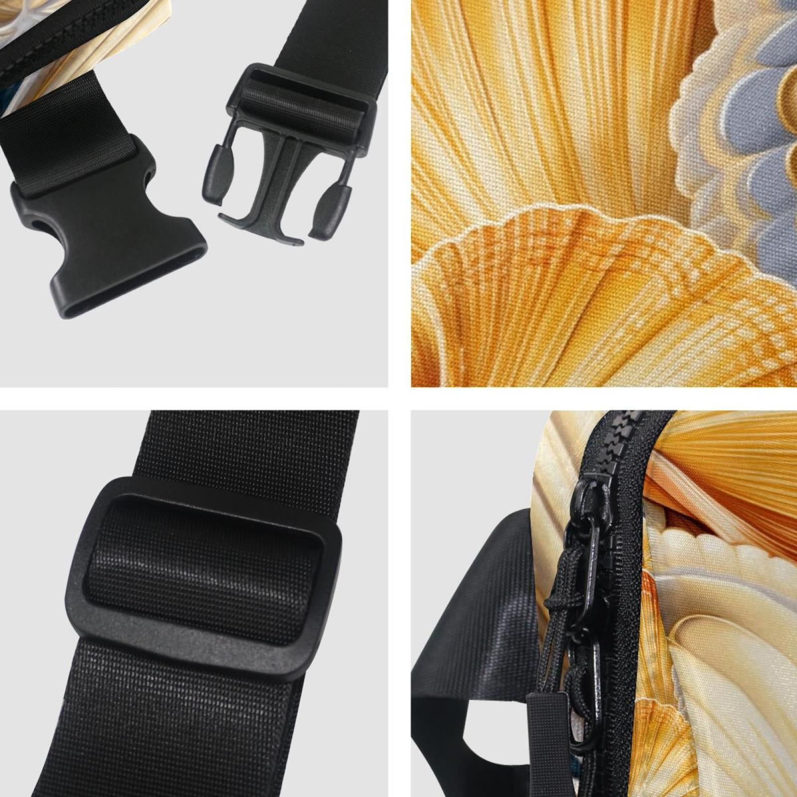 Seashell Lightweight Adjustable Sling Bag with Extension Strap Money Belt Fanny Packs Waist Packs Unisex