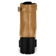 thumbnail image 4 of Unique Bargains Women's Chunky Heel Platform Ankle Combat Boots, 4 of 6