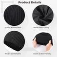 thumbnail image 4 of Wool Knit Beanie with Fleece Lining, Winter Warm Hat for Men Women, Soft Skin-Friendly Foldable Ribbed Cuff Hat for Cold Weather, Skiing, Hiking, Commuting, Outdoor Headwear, 4 of 6