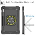 thumbnail image 5 of elitegadget Case for Samsung Galaxy Tab S10 FE+/S10 FE Plus 13.1 Inch 2025 Released - Dual Layer Protective Heavy Duty Impact Resistant Case Cover with Rotating Ring Stand (Black/Black), 5 of 6