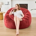 thumbnail image 4 of XIECUVA Bean Bag Chair Stuffed with Foam For Adults，Folding Beanbag Chairs Lounge Sofa Bed，Medium Size Memory Foam Mattress，5 ft, 4 of 8