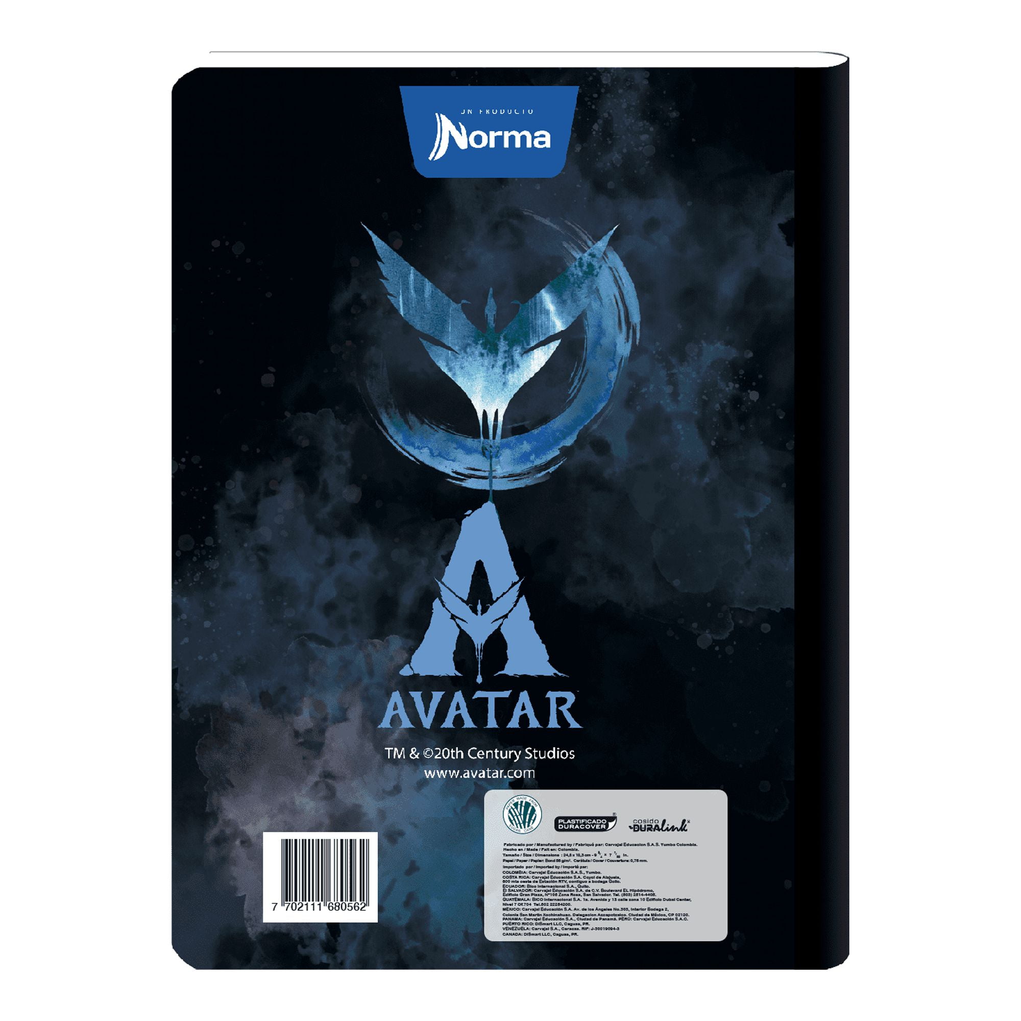 Norma Avatar Mid Wide Rule Composition Notebook 7" x 9.8" Multicolor 100 Sheets