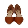 thumbnail image 4 of Breckelles CE02 Women Leatherette Pointy Toe D'orsay Classic Slip On Flat, 4 of 5
