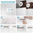 thumbnail image 4 of No Hook Shower Curtain, Coffee Beans Shower Curtains for Bathroom with See Through Top Window, Brown Hot Cafe Latte Cup Drink Country Waterproof & Washable Bath Curtain Extra Long 72"x96", 4 of 9