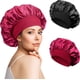 thumbnail image 1 of 2 gorros de satén de seda para cabello rizado, gorro de seda para dormir, gorro de dormir de noche para mujer, 1 of 5