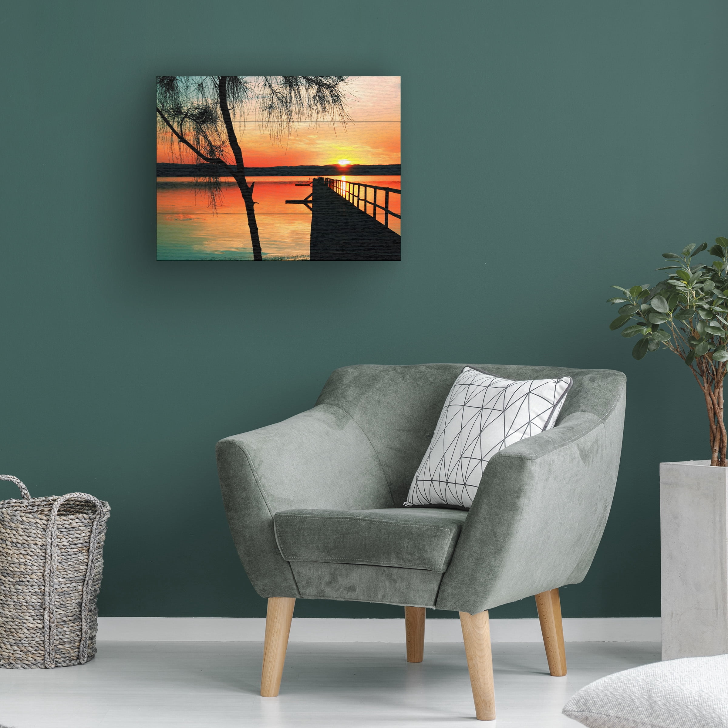 Incredi 'Once Upon An Evening' Wood Slat Art 12x16