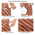 thumbnail image 5 of FORMRS Mens Swim Trunks Mesh Liner Quick Dry Casual Beach Board Shorts with Pockets, Sizes S-2XL, Red Stripes Pattern, 5 of 9