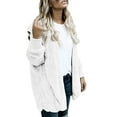 thumbnail image 3 of Daeful Manteau à Capuche Manches Longues Veste Femme Cardigan Décontracté Blanc TP, 3 of 6