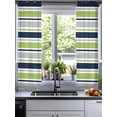 thumbnail image 2 of Green Gray Striped Sheer Curtains 45 Inch Length 2 Panels Set for Living Room/Bedroom, Farmhouse Stripes Modern Abstract Art Kitchen Curtains Grommet Semi-Sheer Curtains Window Treatments 42"x45"x2, 2 of 7