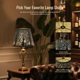thumbnail image 3 of Small  Lamp Shade For Table Lamps 6X10X7.5", AEELLEEA  Metal  Floor Lampshades With Tree Pattern, Medium  Black Barrel Lamp Shades Cover For Home Decoration Spider, 3 of 8