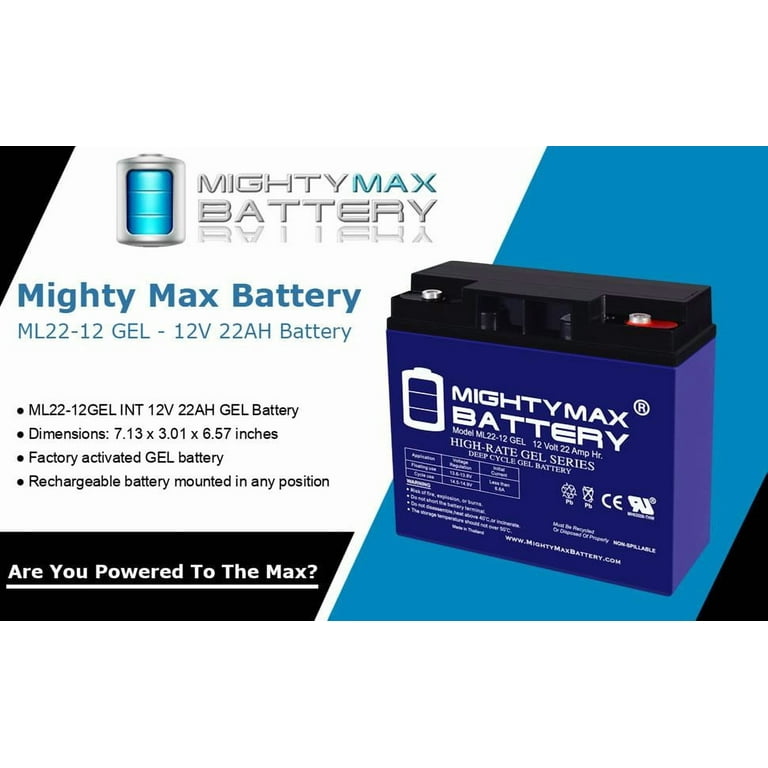 12V 22AH GEL Battery for Kawasaki Zero-Turn Riding Mower - Walmart.com