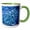 Green/White, variant on 3drose, Glacial Ice Along Diamond Beach, Kalfafellsstadur, Iceland 3., 11oz Two-tone Green Mug