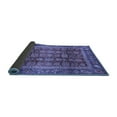 thumbnail image 2 of Ahgly Company Indoor Round Abstract Blue Modern Area Rugs, 3' Round, 2 of 4