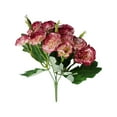 thumbnail image 3 of Artificial Flowers Coral Carnation Bunch 10 Heads Silk Flowers for Wedding Home Outdoor, 3 of 8