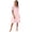 Red White Stripe, variant on Plus Size Short Floral Print Cotton Gown
