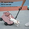 thumbnail image 3 of Pet Stroller Dog Cart, 4 Wheels Folding Small Dogs Cats Stroller, Pet Strolling Cart for Travelling Shopping Walking Playing, 3 of 8