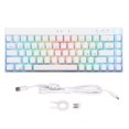 thumbnail image 1 of Mechanical Keyboard 68 Keys Three Modes RGB Backlight 1800mAh Battery N Key Rollover White Mechanical Gaming KeyboardBrown Switch, 1 of 11