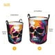 thumbnail image 3 of Balery Colorful Skull Cesta de ropa redonda con asas, impermeable, independiente, para ropa, juguetes, dormitorio y familia-Small, 3 of 6