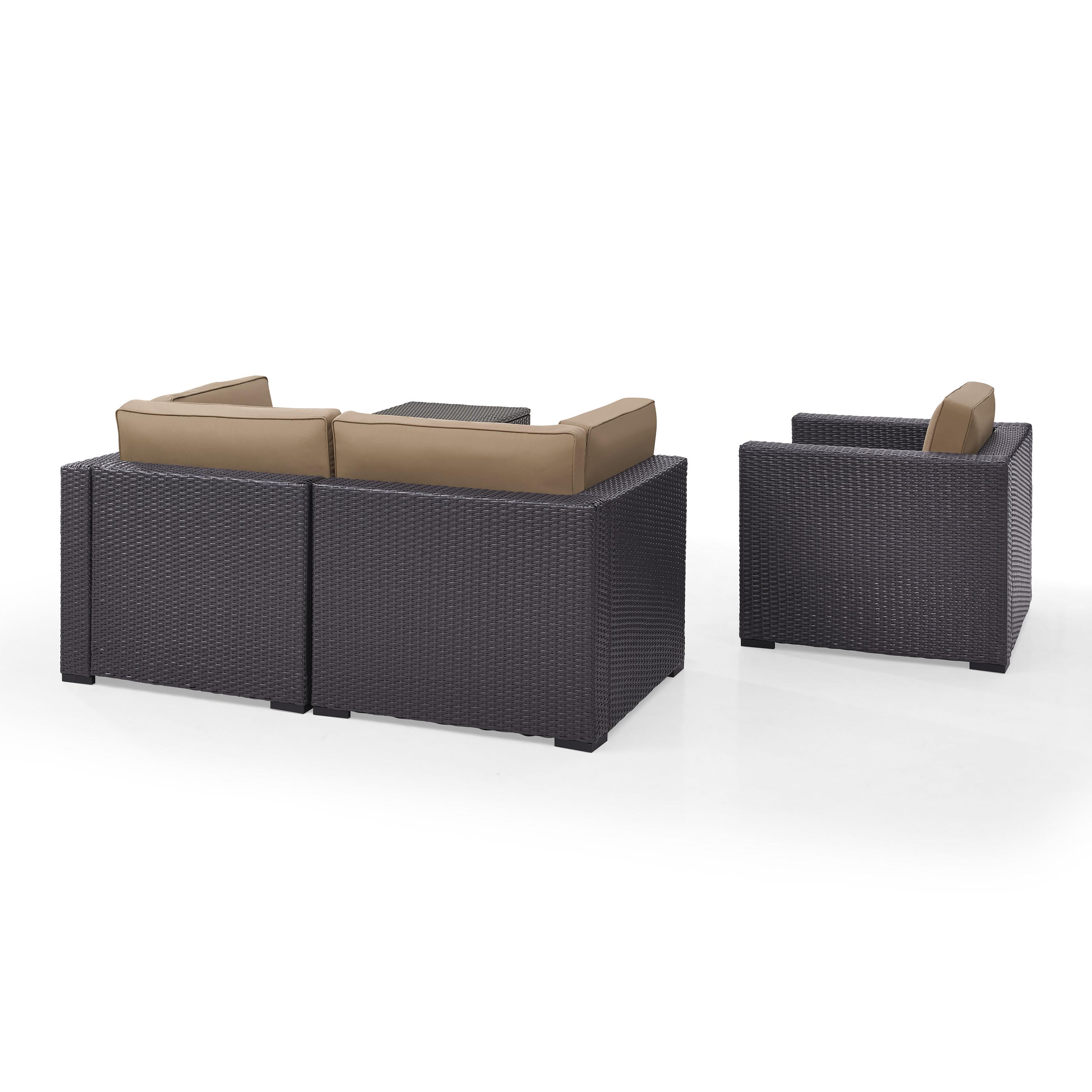 Crosley Furniture Biscayne 4 Piece Metal Patio Sofa Set in Brown/Mocha - image 4 of 4