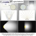 thumbnail image 2 of Luces solares HMCITY de 120 LED con sensor de movimiento IP65, paquete de 6, 2 of 6