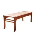thumbnail image 1 of Vifah Malibu Backless Outdoor Bench in Natural, 1 of 2