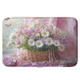 thumbnail image 2 of BZSMCE Leather Jewelry Box - Rectangular Basket_of Flowers and Butterflies Pattern 8.27x5.5x1.78in Beige, 2 of 8