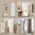 thumbnail image 4 of HLR 61.5"x 20" Full Length Mirror Arched Standing Floor Mirror Full Body Mirror, Silver, 4 of 7