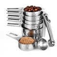 thumbnail image 1 of Measuring Cups and Spoons Set: U-Taste 18/8 Stainless Steel Measuring Cups 12 Piece, Kitchen Utensils for Cooking Baking, 6 Metal Measure Cups & 6 Measuring Spoons with 2 D-Rings, 1 of 8