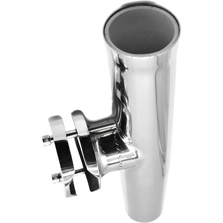 MARINE CITY 304 Grade Stainless Steel Heavy Duty Strong Clamp-on Adjustable Fishing Rod Holder