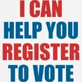 thumbnail image 3 of CafePress - I CAN HELP YOU REGISTER TO VOTE VOLUNTEER VOTER T - 100% Cotton Ringed T-Shirt, 3 of 4