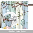 thumbnail image 6 of Spring Easter Rabbit Egg Valances for Windows,Kitchen Valance Rod Pocket Short Curtain, Farmhouse Animal Plant Wood Board Valance Curtain Window Valances for Bedroom Bathroom Living Room 42x18in, 6 of 9