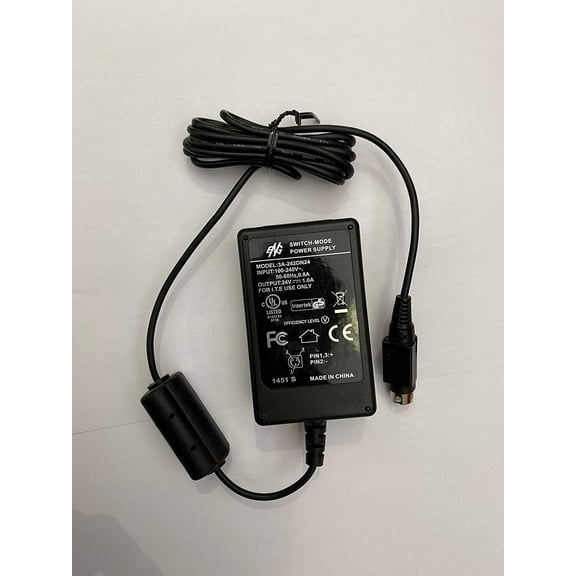 24V 1A AC/DC Adapter Compatible for ENG Model 3A-242DN24 3A242DN24 24VDC 1000mA 24.0V 1.0A 3 Pin Connector Switch Mode Power Supply Cord Cable Battery Charger Mains