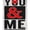 You & Me, variant on A Smile Costs Nothing But Gives So Much Rustic Metal Sign Home Decor Red & Black - 12" x 8"