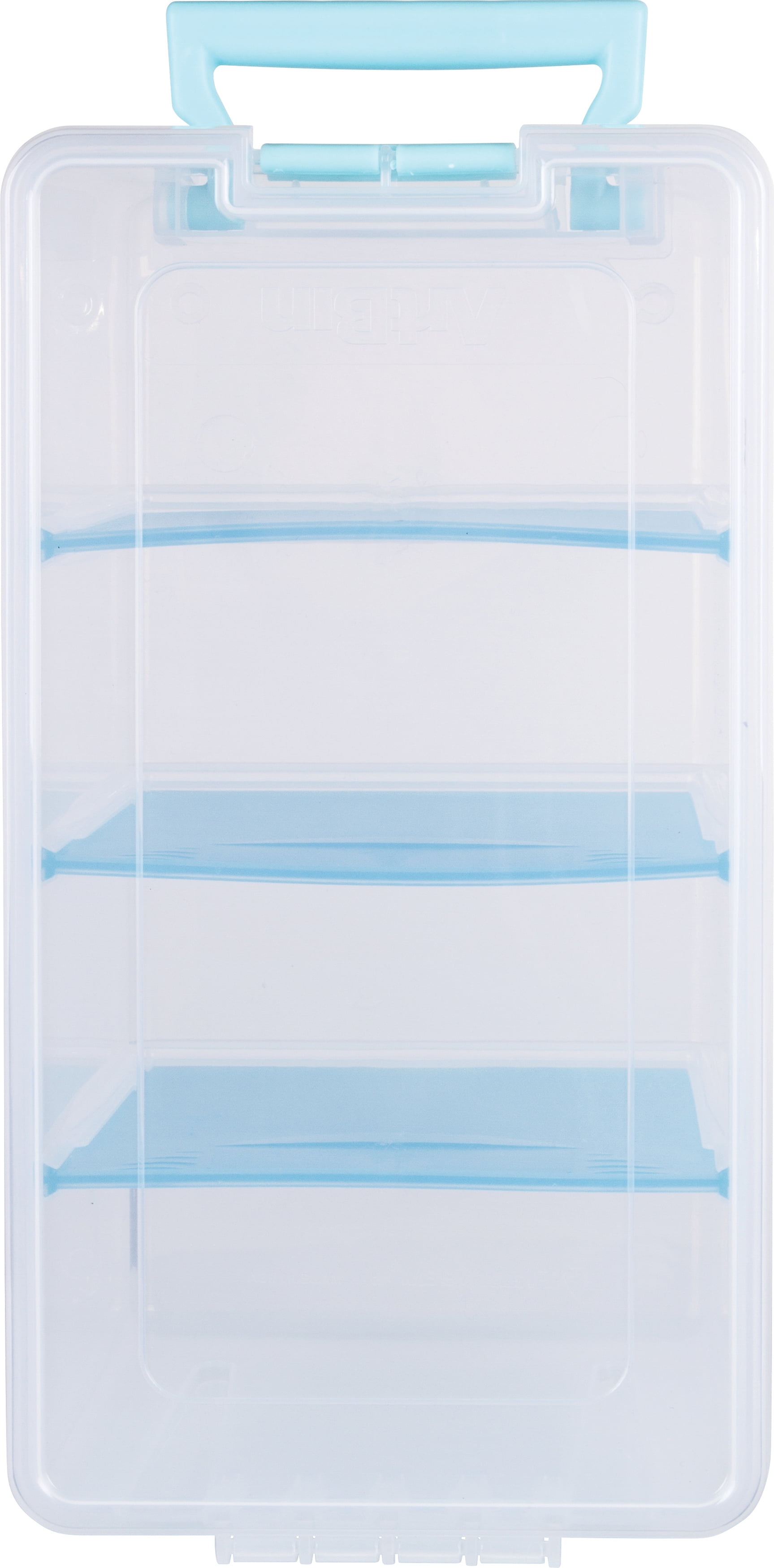 6925AA ArtBin Art Craft Storage Box Super Semi-Satchel-Clear with Aqua Handle