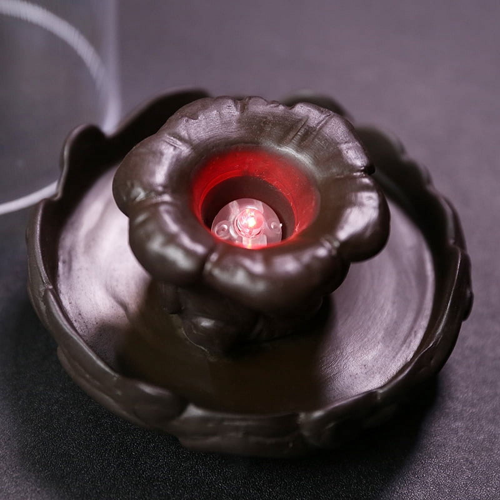 Purple Sand Creative Dragon Backflow Incense Burner LED Light Windshield Dragon Reflow Incense Holder Burner Home Decoration