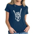 thumbnail image 1 of LA Pop Art Women's Premium Blend Word Art T-shirt - Heavy Metal Genres, 1 of 2