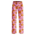 thumbnail image 4 of WTOBBY Women's Fashion Loose Halloween Print Casual Pants Home Sleep Pants without Drawstring Elastic Waist Comfy Straight Yoga Trousers for Lounge,Light pink M, 4 of 7
