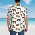 thumbnail image 6 of Balery Cow Print Men's Hawaiian Shirts Short Sleeve Beach Shirt Relaxed Fit Vacation Button Down Shirts-Small, 6 of 9