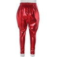 thumbnail image 6 of renvena Girls Boys Shiny Metallic Harem Pants Jazz Hip Hop Latin Ballet Street Dance Leggings, 6 of 7