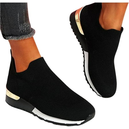 Women s Fashion Sneakers Lace Up Breathe Mesh Walking Shoes Women Fashion Sneakers Comfort Wedge Platform Loafer Shoe