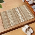 40x60cm Boho Geometric Doormat, Non-Slip Entryway Rug, Brown & White ...