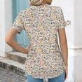 thumbnail image 5 of Summer Casual Loose Round Neck Chiffon Flowy Tops Blouses for Women, Limited Time, Under 10 Dollars WX0001, 5 of 5
