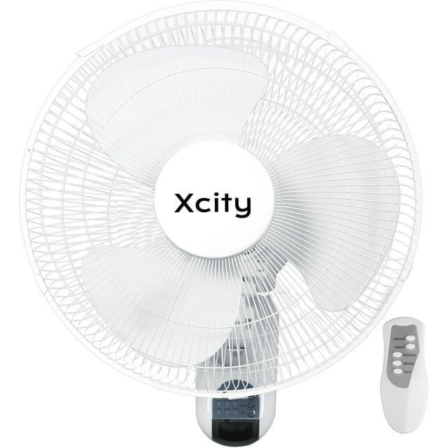 Ventilateur Mural avec Télécommande Vitesses CFM Ventilateur Oscillant Haute Vitesse 掳 Oscillant & 掳 Inclinaison Réglable pour Maison Bureau Commercial