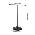 thumbnail image 3 of Nmdmisc Jewelry Stand Display Necklace Holder T-Bar Plated Metal Tabletop Jewelry Organizer Tower for Show Jewelry Hanging Pendant Earring Bracelet Ring Accessorie with Black Marble Plywood Bases., 3 of 7