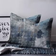 thumbnail image 2 of Blue Grey 24x24 Pillow Covers Set of 2, Abstract Art Oil Painting Modern Geometric Throw Pillow Covers Decorative Couch Cushion Case, Microfiber Square Pillowcases for Bedroom Car Living Room, 2 of 7