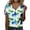 White, variant on Women Puff Sleeve Tops Shirt Notched V Neck T Shirt Casual Outfits Summer Fashion Clothing for Women