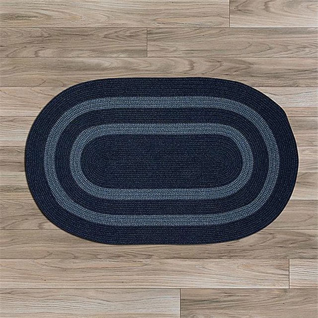 Colonial Mills Rug GW53R024X096 2 x 8 ft. Graywood Braided Rug Navy